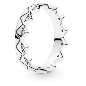 Sterling Silver Crown Ring Size 7